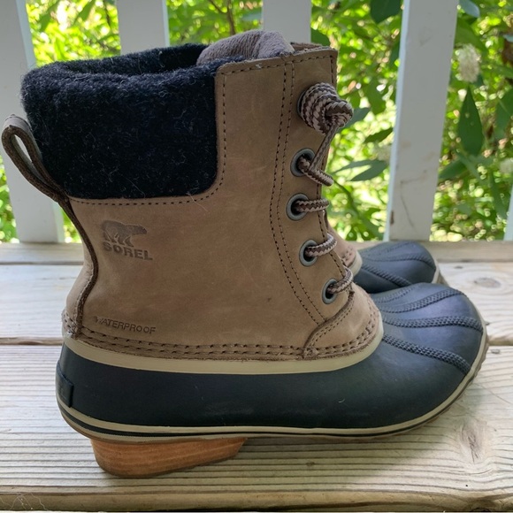 Sorel Women's Slimpack Lace II Duck Boots size 8 Waterproof Leather NL3058-245 - Picture 2 of 13